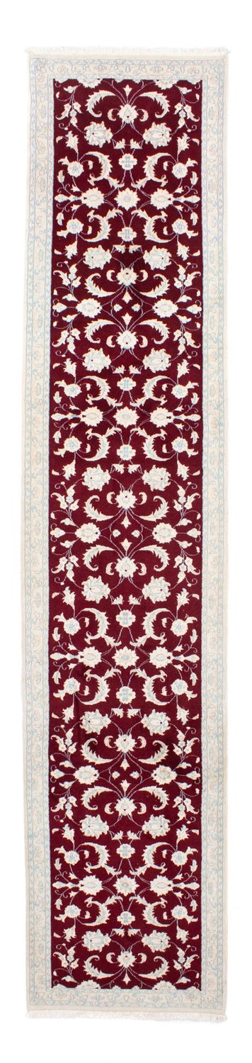 Runner Perser Rug - Nain - 398 x 84 cm - dark red