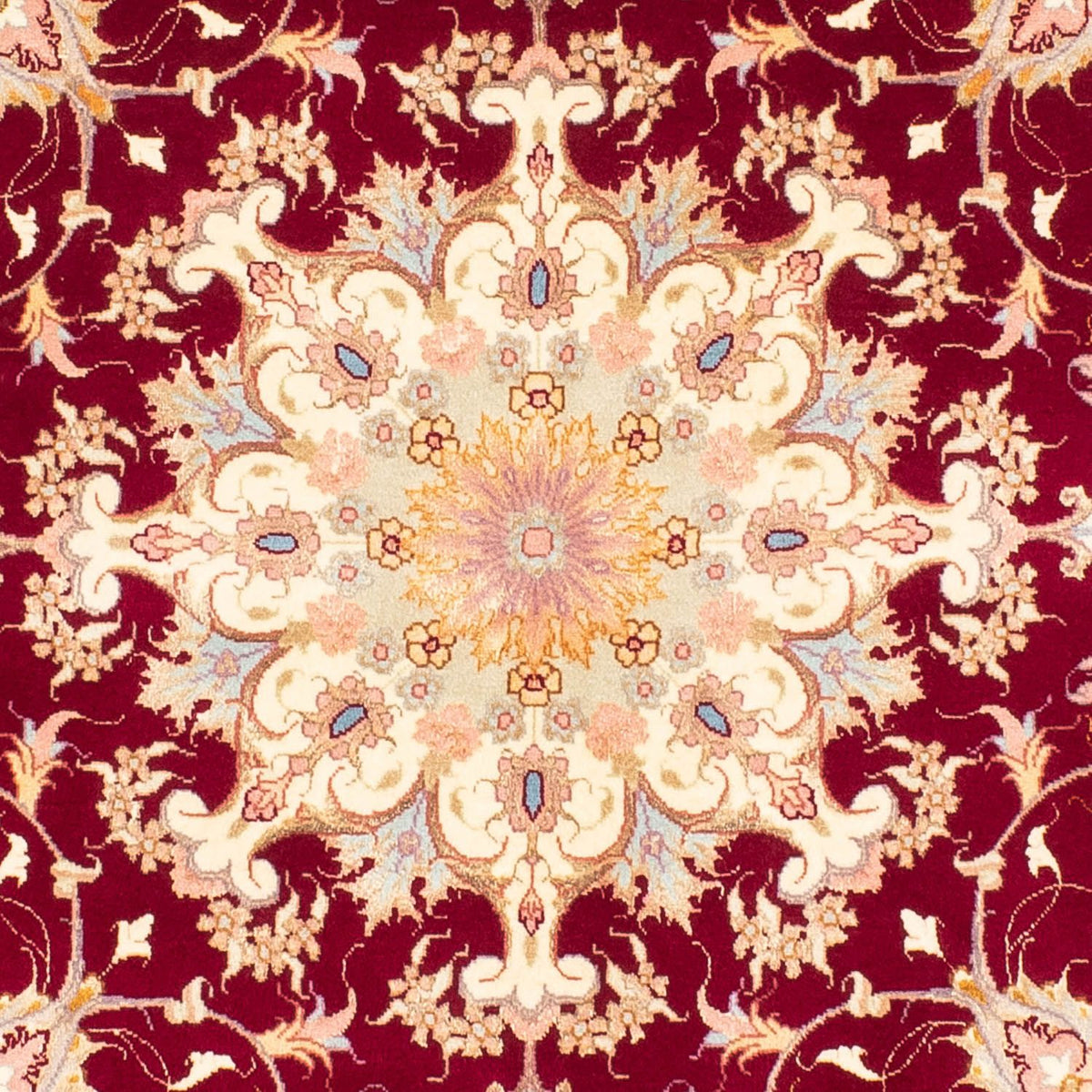 Perser Rug - Tabriz - Royal round  - 150 x 150 cm - dark red