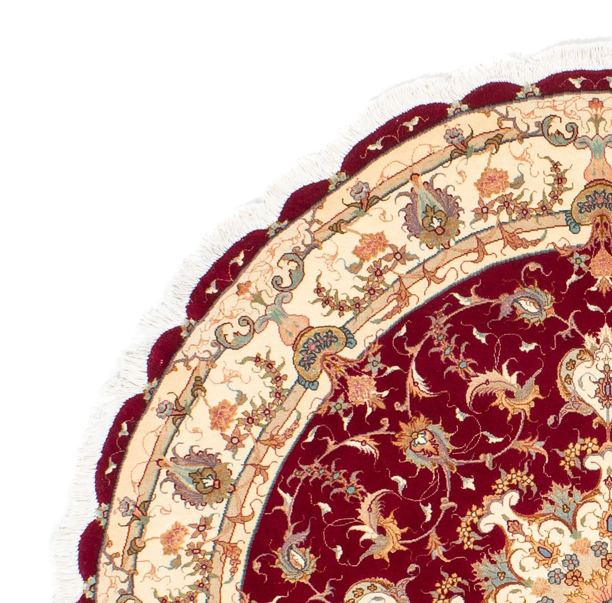 Perser Rug - Tabriz - Royal round  - 150 x 150 cm - dark red