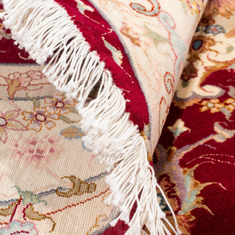 Perser Rug - Tabriz - Royal round  - 150 x 150 cm - dark red