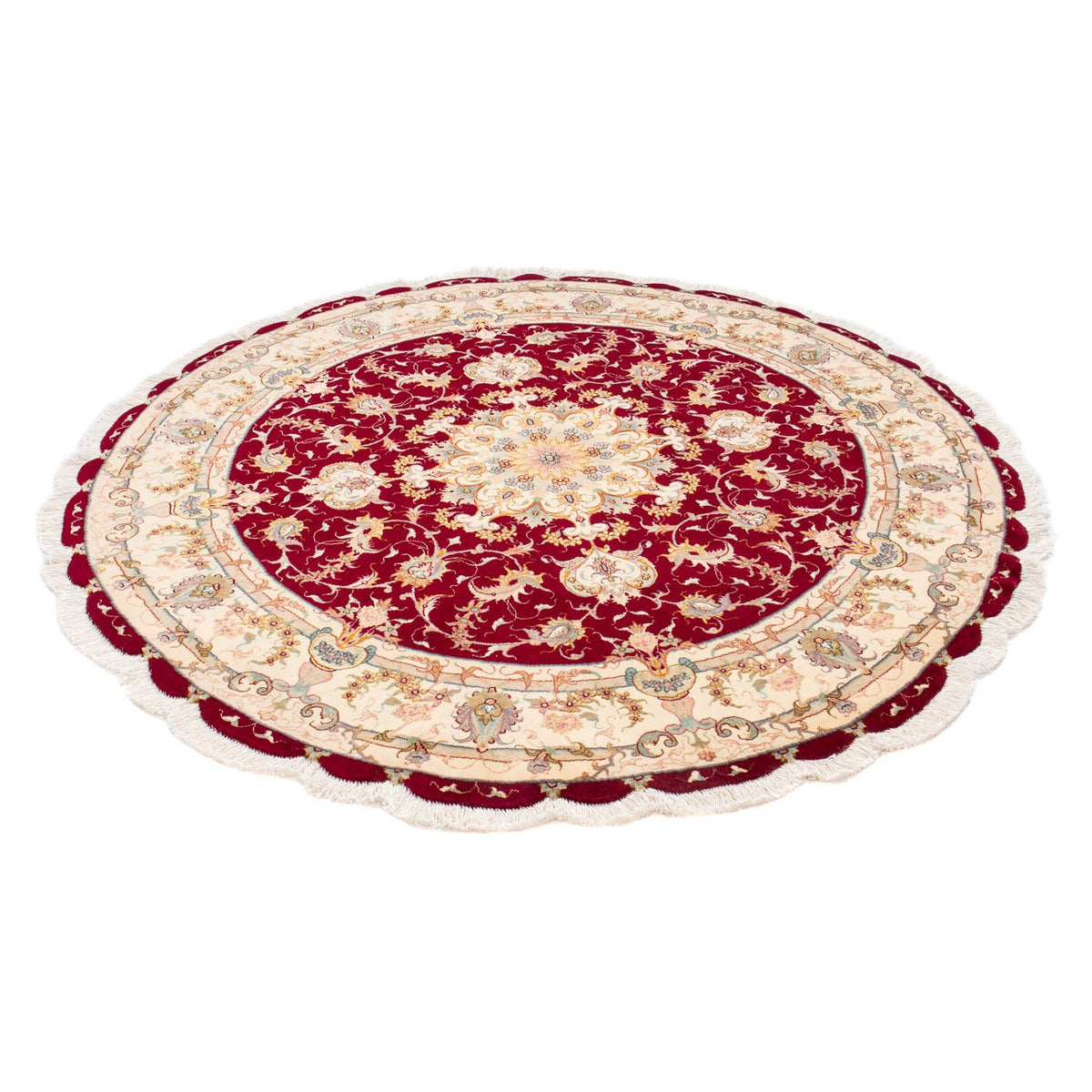 Perser Rug - Tabriz - Royal round  - 150 x 150 cm - dark red