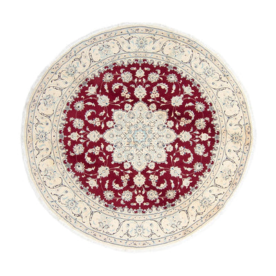 Perser Rug - Nain round  - 246 x 246 cm - dark red