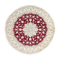Perser Rug - Nain round  - 246 x 246 cm - dark red