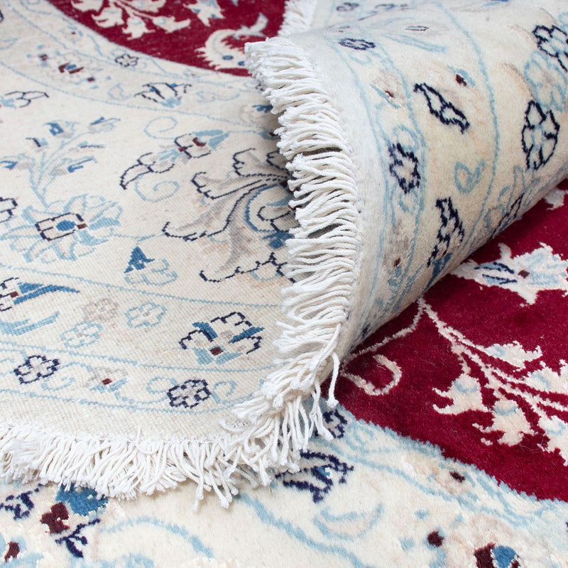 Perser Rug - Nain round  - 302 x 302 cm - dark red