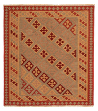 Kelim Rug - Oriental square  - 165 x 161 cm - dark red