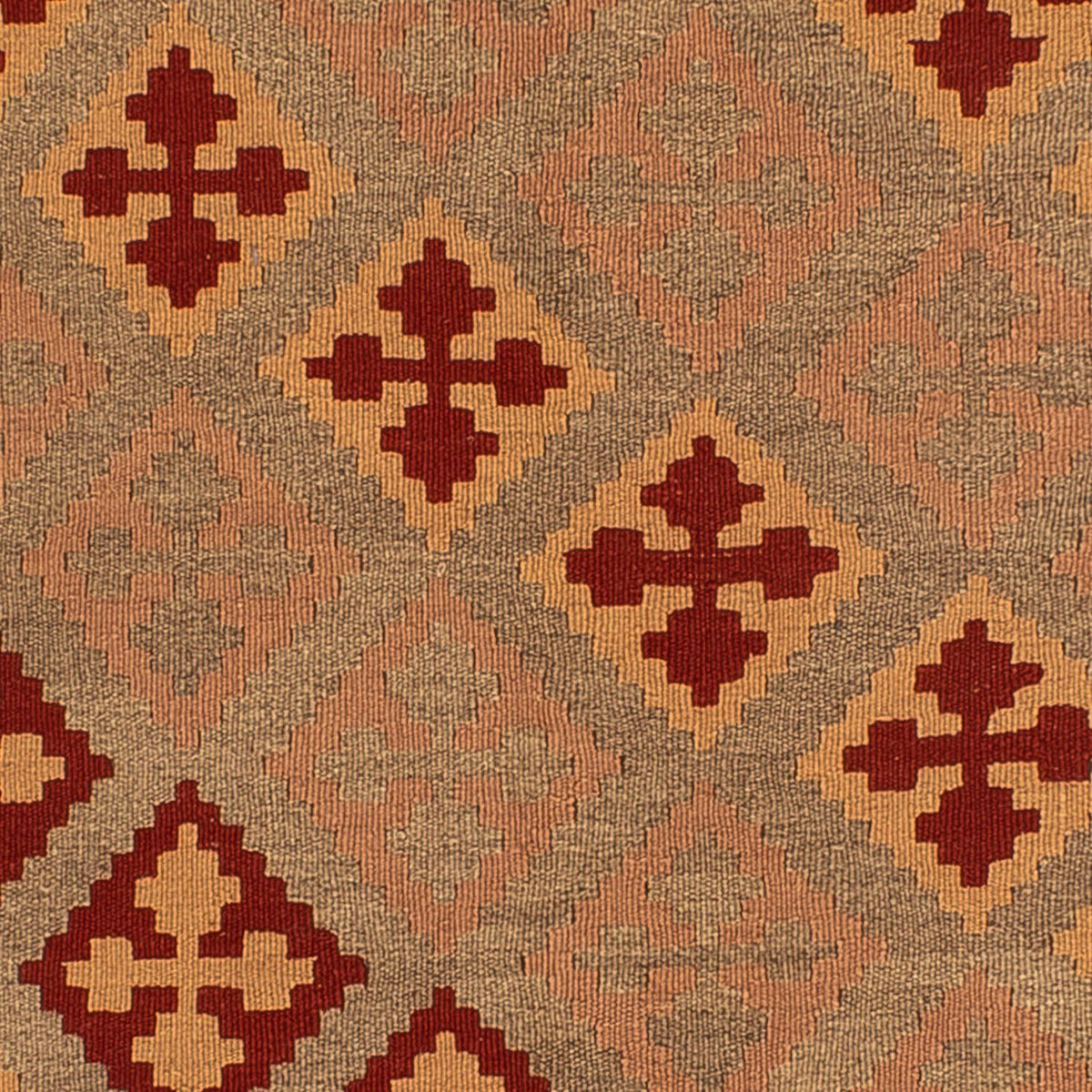 Kelim Rug - Oriental square  - 165 x 161 cm - dark red