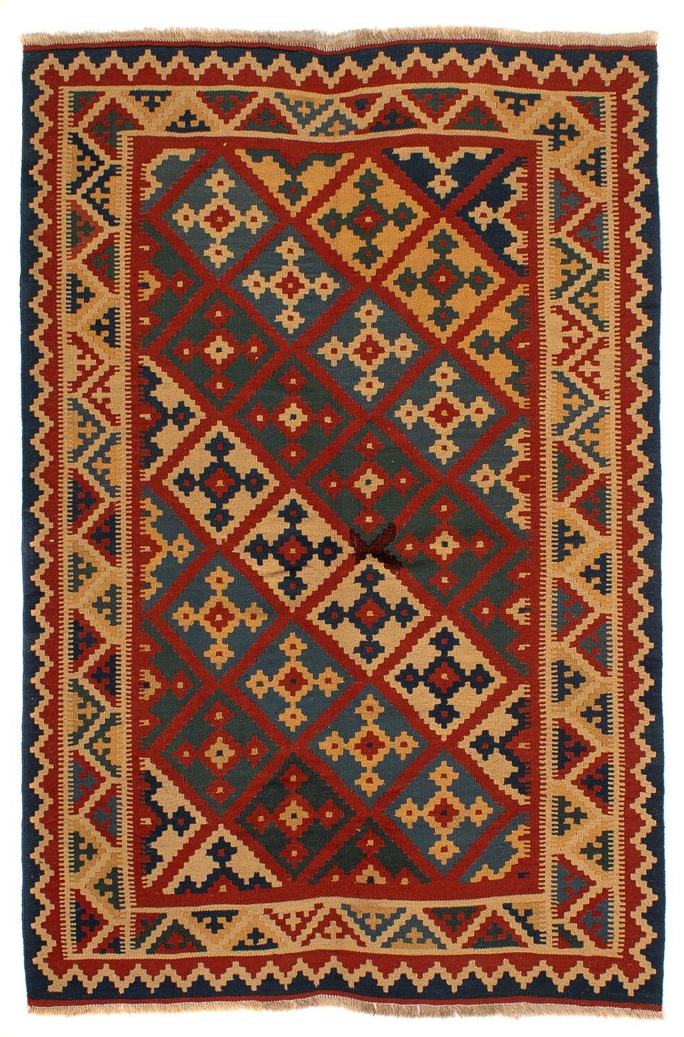 Kelim Rug - Oriental - 196 x 155 cm - dark red