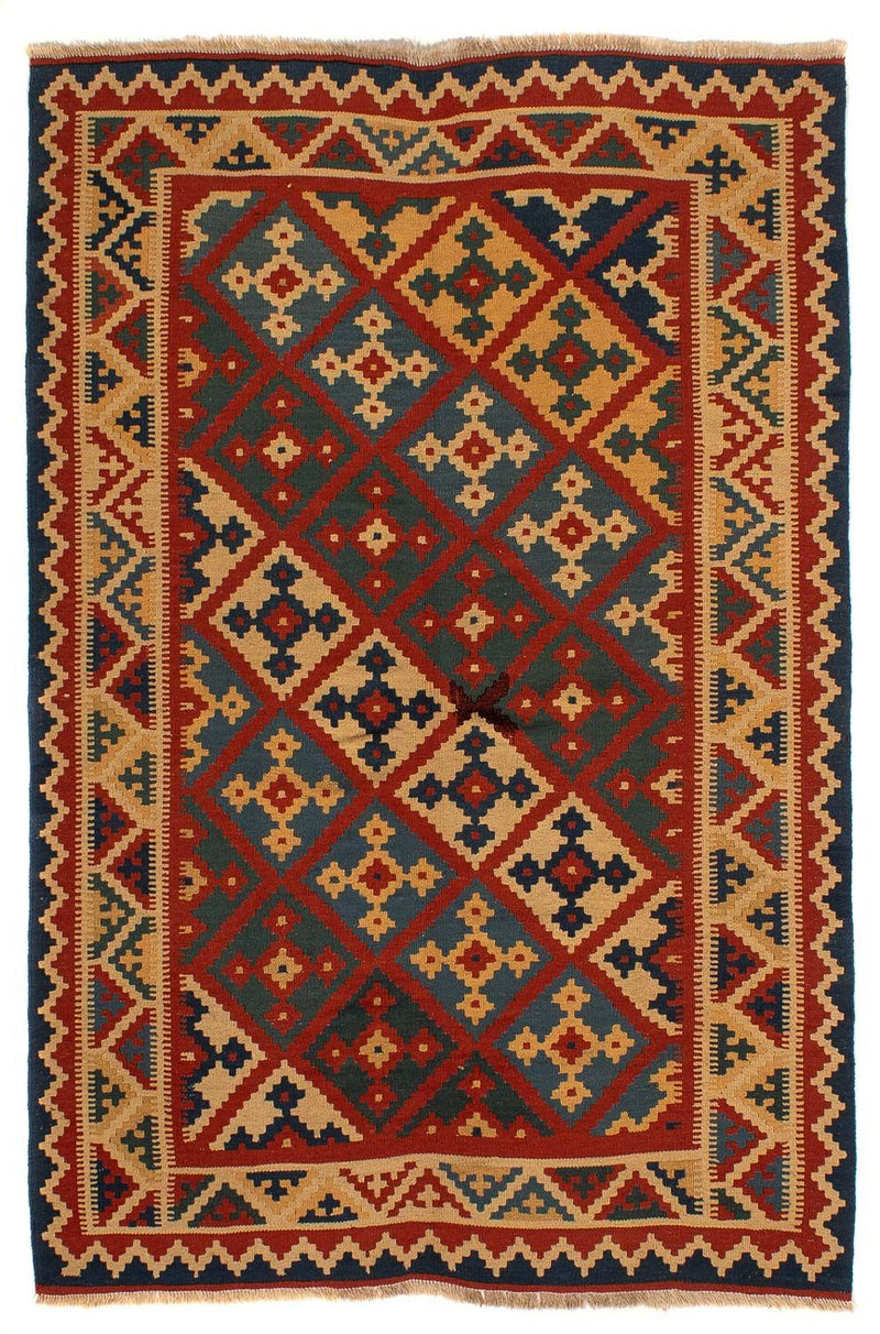 Kelim Rug - Oriental - 196 x 155 cm - dark red