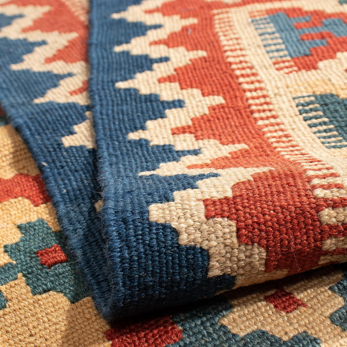 Kelim Rug - Oriental - 196 x 155 cm - dark red