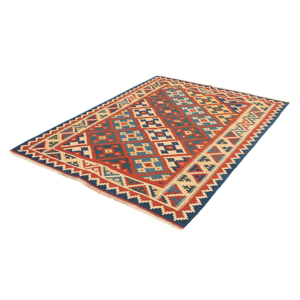 Kelim Rug - Oriental - 196 x 155 cm - dark red