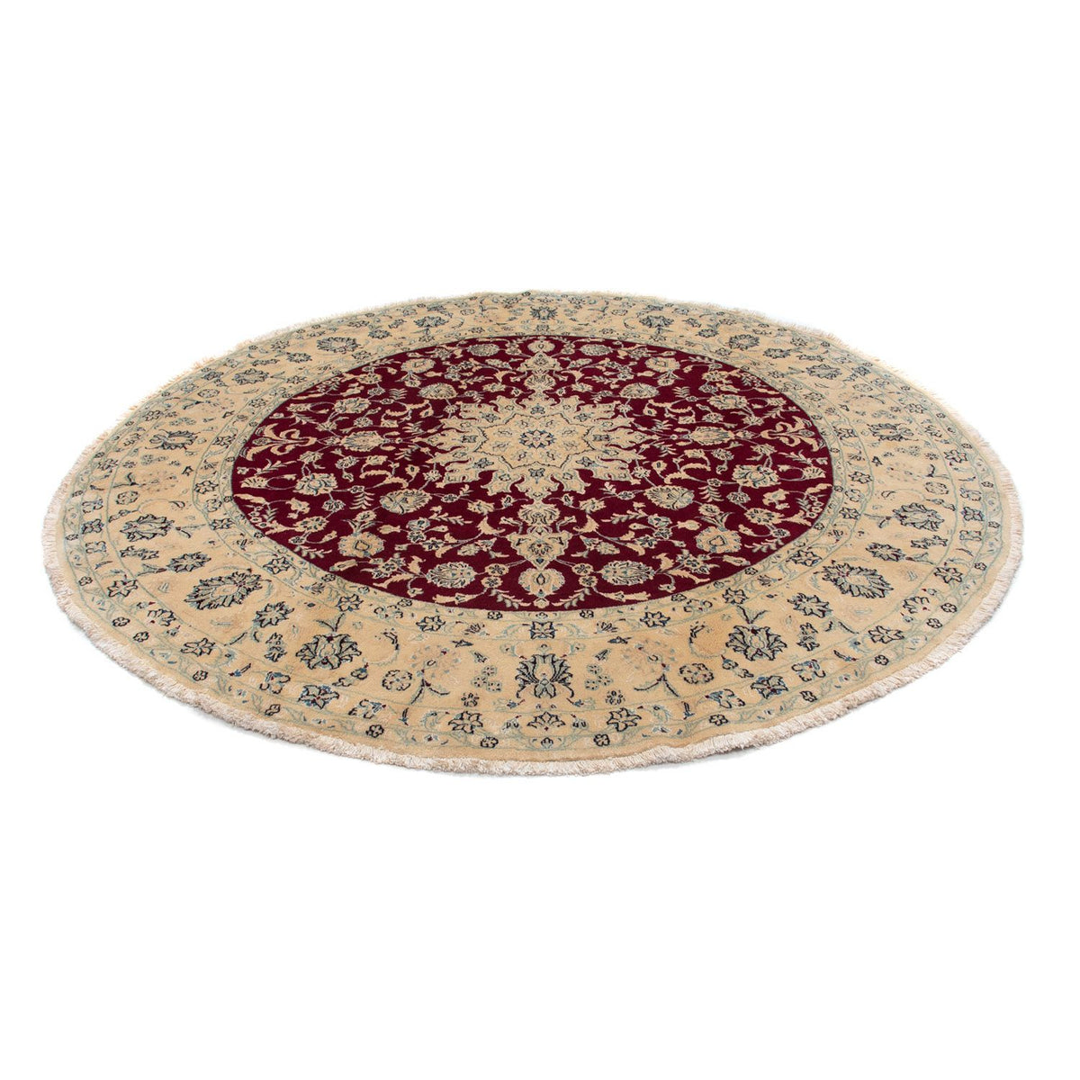 Perser Rug - Nain round  - 245 x 245 cm - dark red