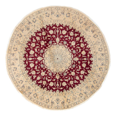 Perser Rug - Nain round  - 287 x 287 cm - dark red