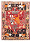 Shiraz Rug 111x155cm - Persian Rugs - Rectangle / Dark Red / 111 x 155 cm Rectangle