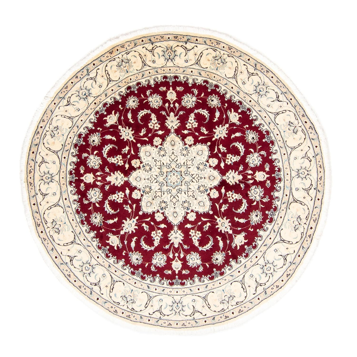 Perser Rug - Nain round  - 245 x 245 cm - dark red