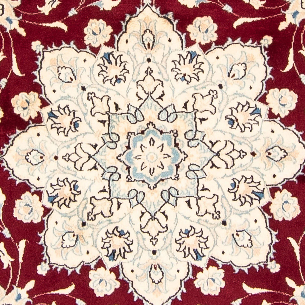 Perser Rug - Nain round  - 245 x 245 cm - dark red