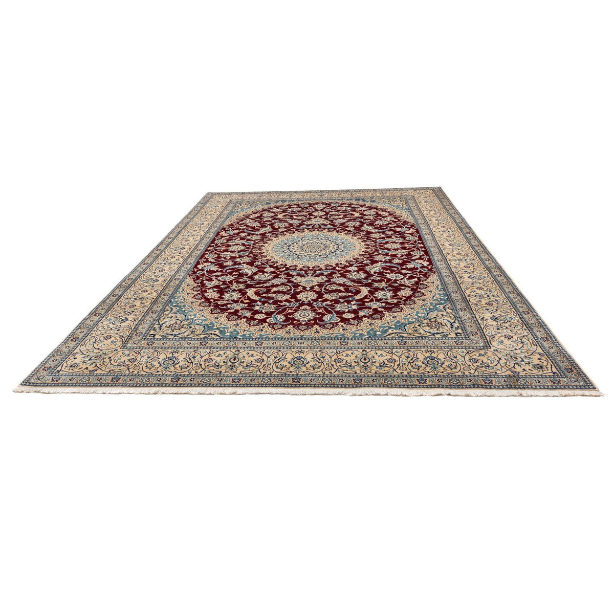 Perser Rug - Nain - Royal - 344 x 245 cm - dark red