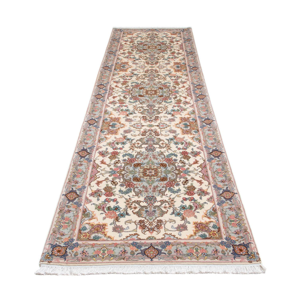 Runner Perser Rug - Tabriz - Royal - 356 x 90 cm - beige