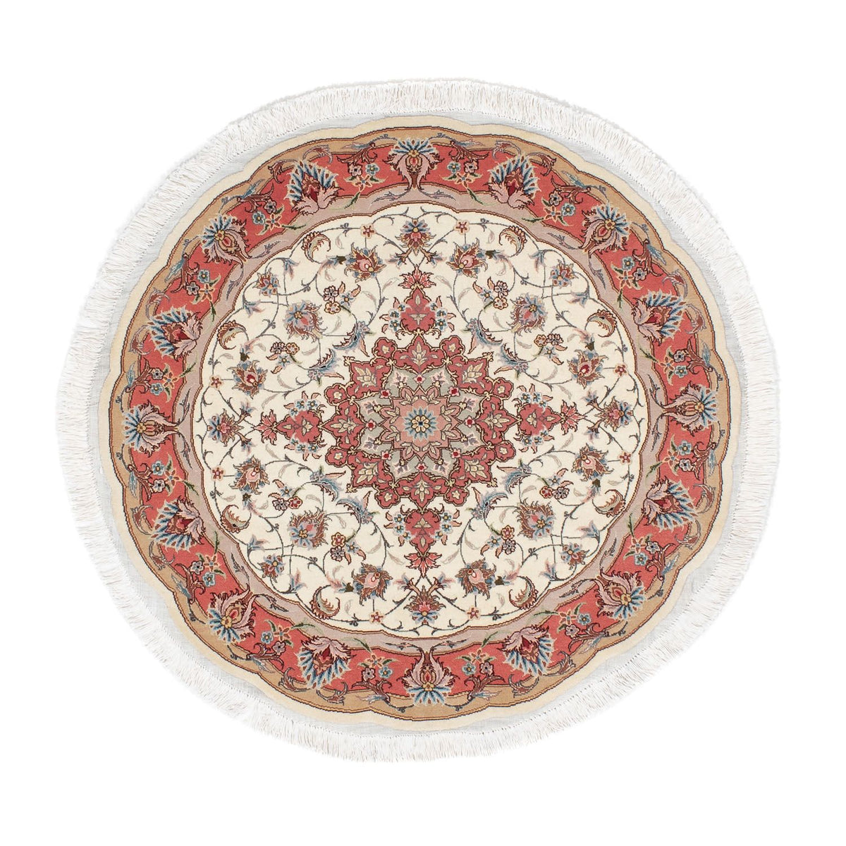 Perser Rug - Tabriz - Royal round  - 98 x 98 cm - beige