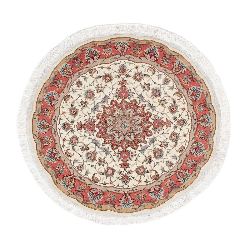 Perser Rug - Tabriz - Royal round  - 98 x 98 cm - beige