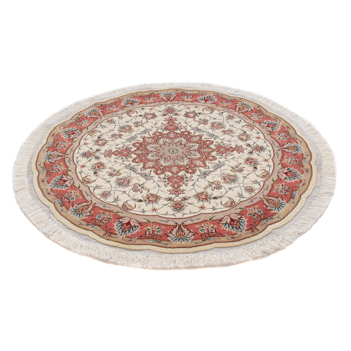 Perser Rug - Tabriz - Royal round  - 98 x 98 cm - beige