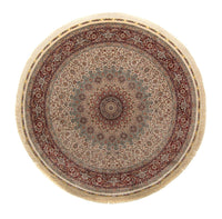 Oriental Rug - Hereke round  - 215 x 215 cm - light brown