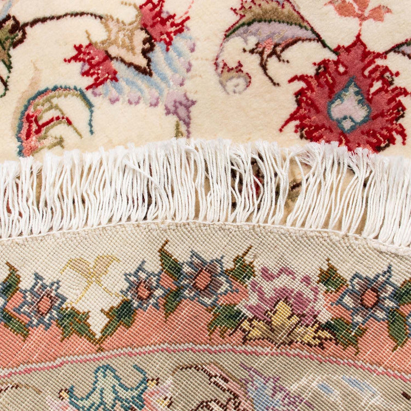 Perser Rug - Tabriz - Royal round  - 100 x 100 cm - beige