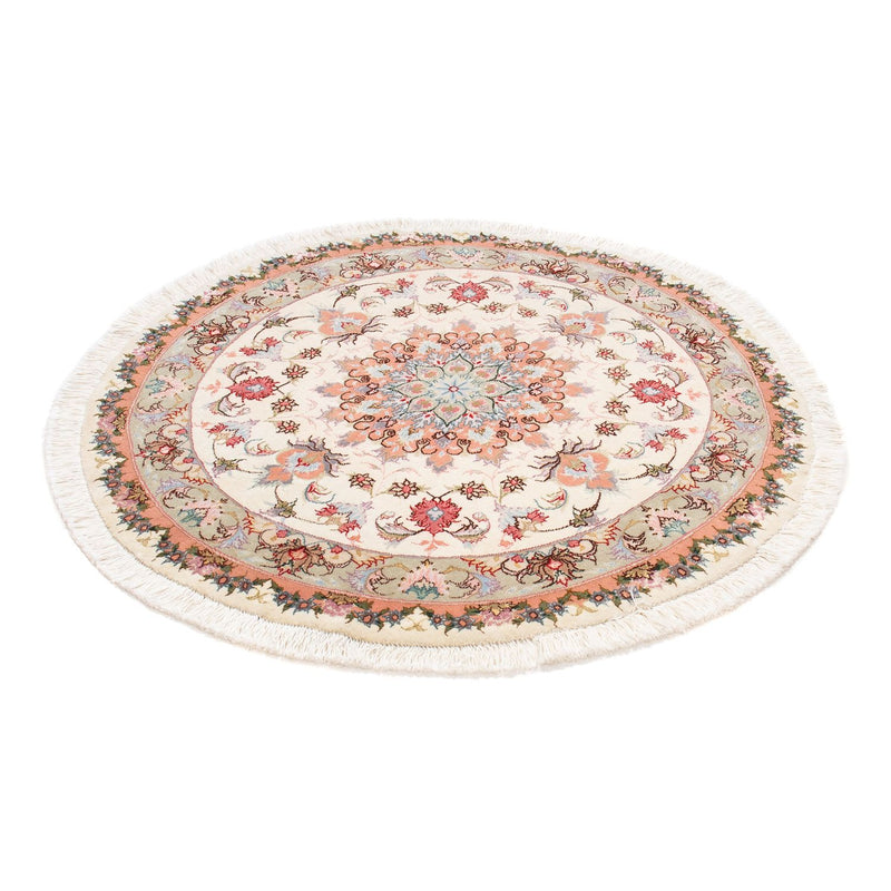 Perser Rug - Tabriz - Royal round  - 100 x 100 cm - beige