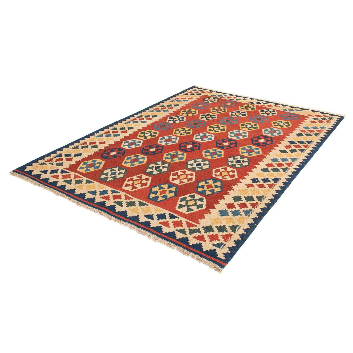 Kelim Rug - Oriental - 212 x 152 cm - dark red