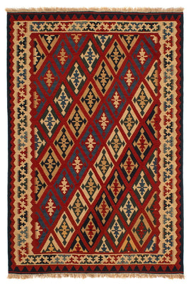Kelim Rug - Oriental - 209 x 154 cm - dark red