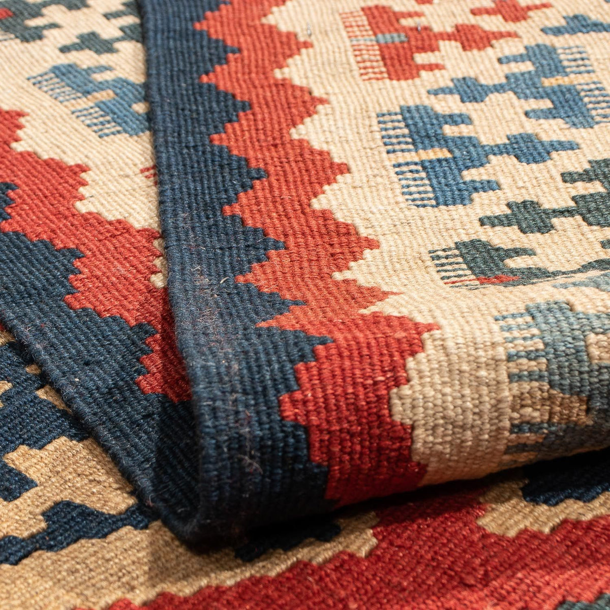 Kelim Rug - Oriental - 209 x 154 cm - dark red