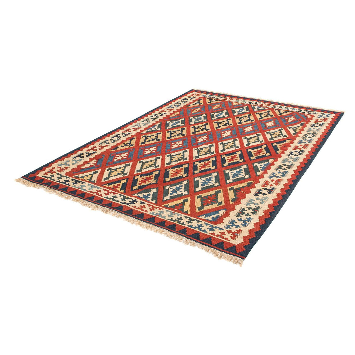 Kelim Rug - Oriental - 209 x 154 cm - dark red