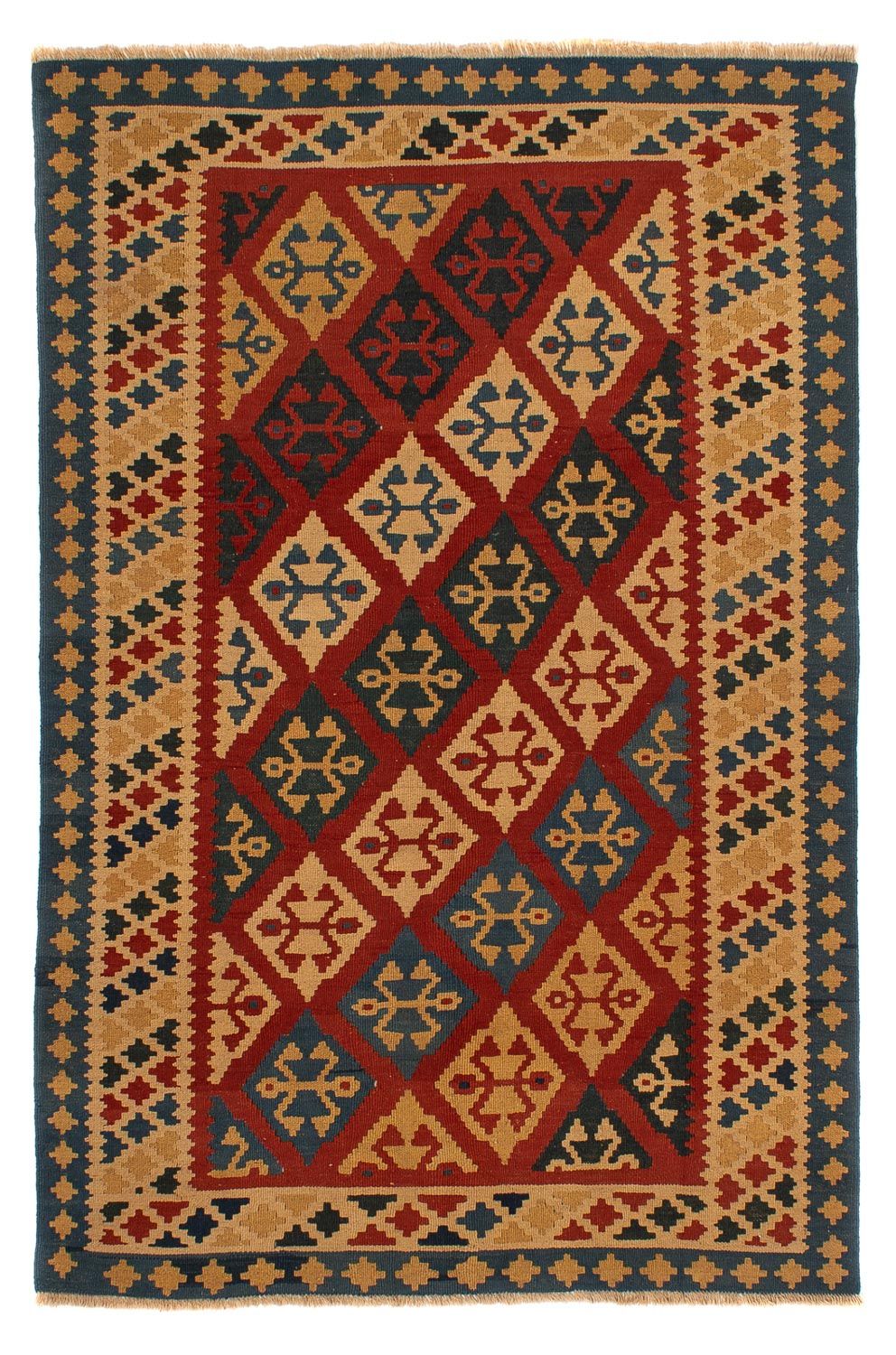 Kelim Rug - Oriental - 217 x 142 cm - dark red