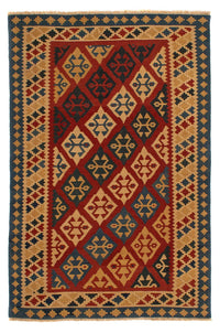 Kelim Rug - Oriental - 217 x 142 cm - dark red
