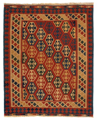 Kelim Rug - Oriental - 181 x 155 cm - dark red