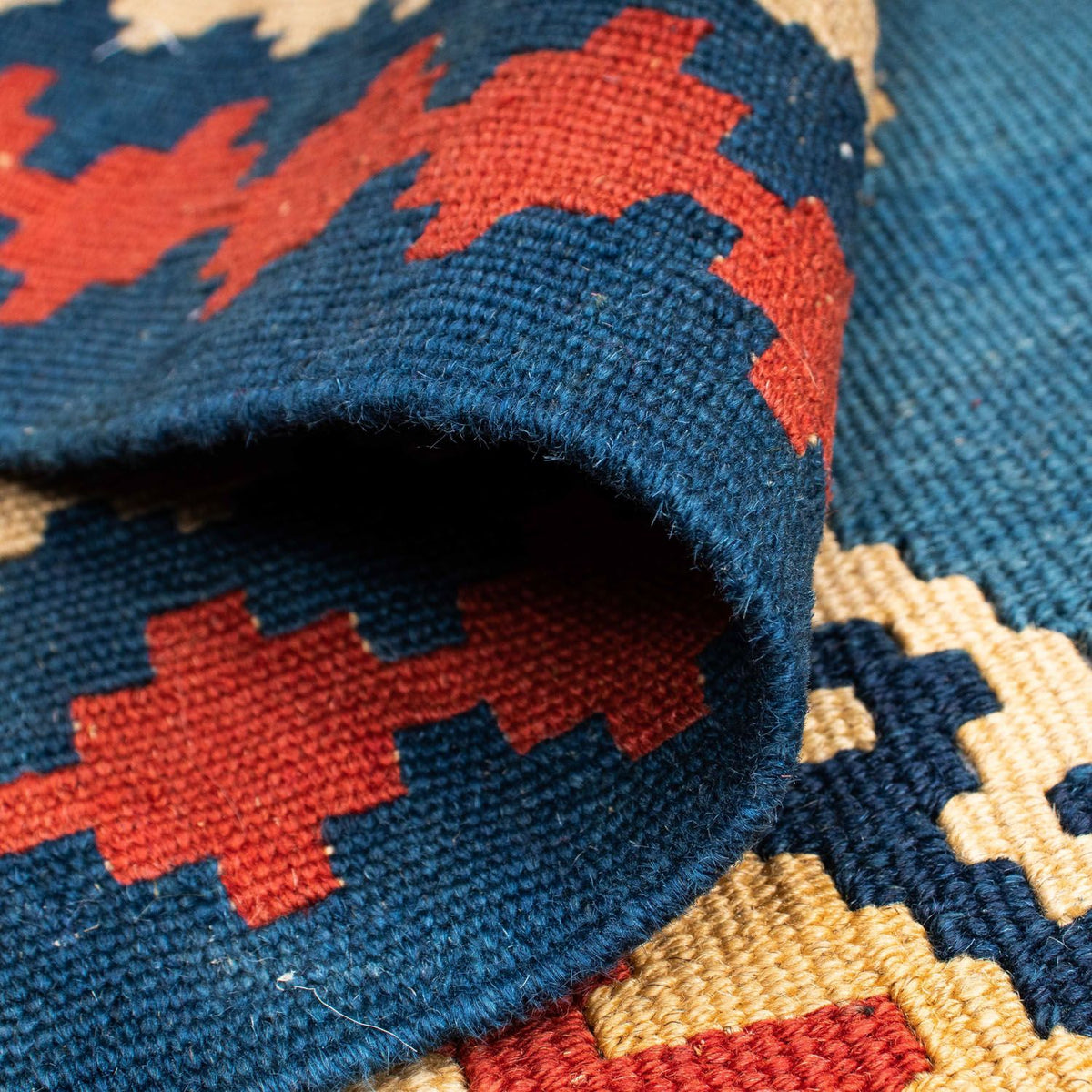 Kelim Rug - Oriental - 193 x 152 cm - blue