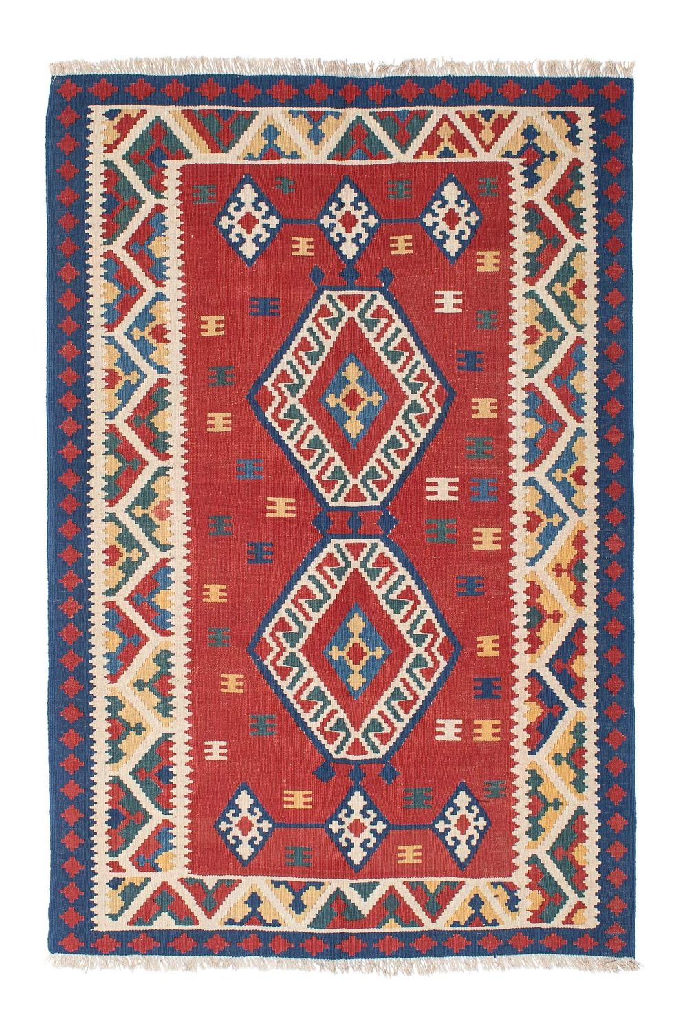 Kelim Rug - Oriental - 222 x 146 cm - dark red