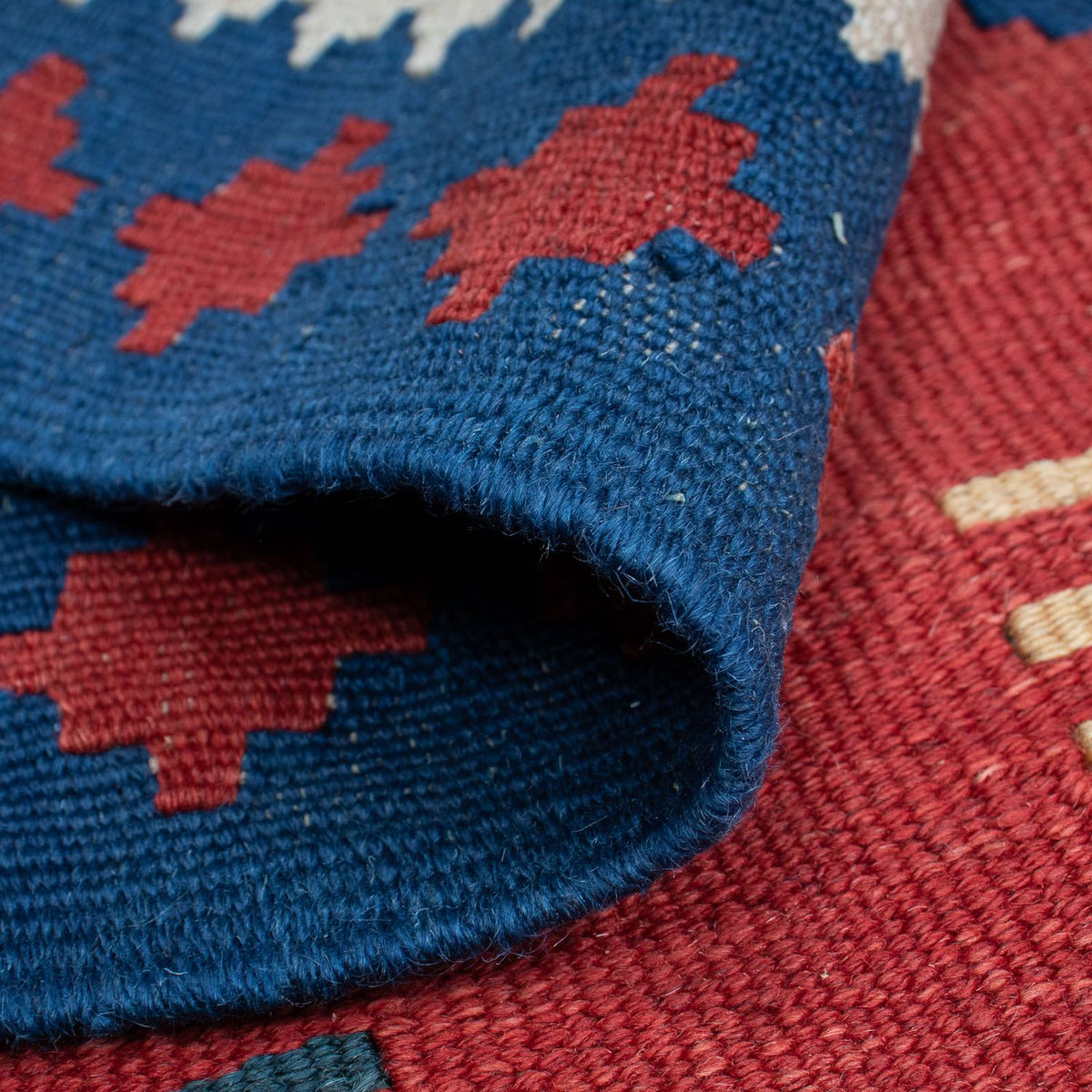 Kelim Rug - Oriental - 222 x 146 cm - dark red