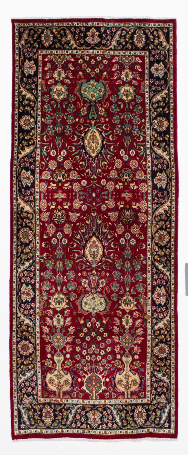 Runner Perser Rug - Tabriz - 265 x 106 cm - dark red