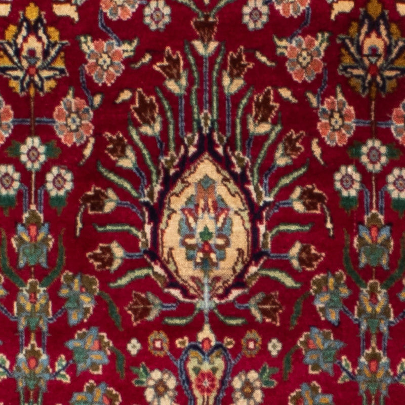 Runner Perser Rug - Tabriz - 265 x 106 cm - dark red