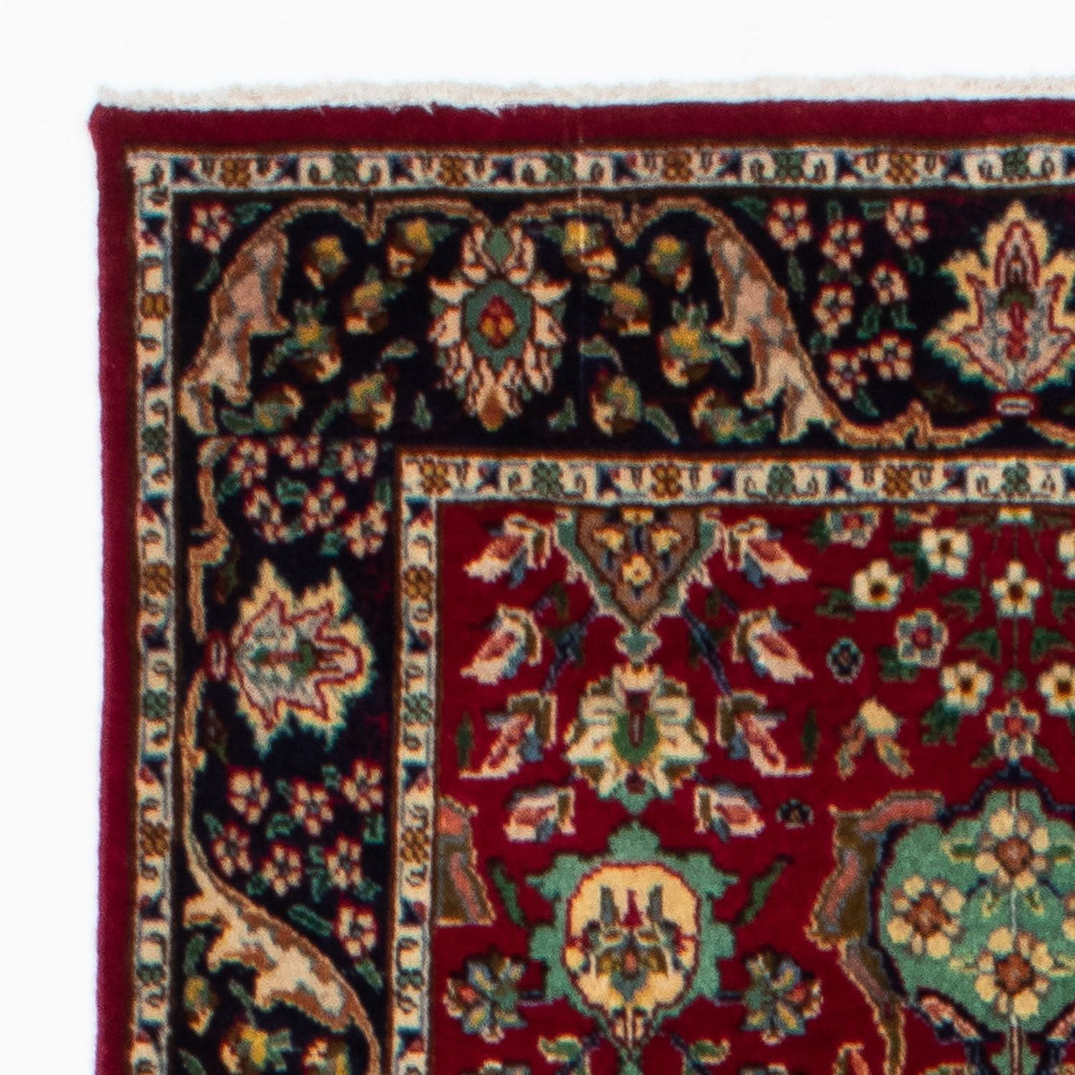 Runner Perser Rug - Tabriz - 265 x 106 cm - dark red