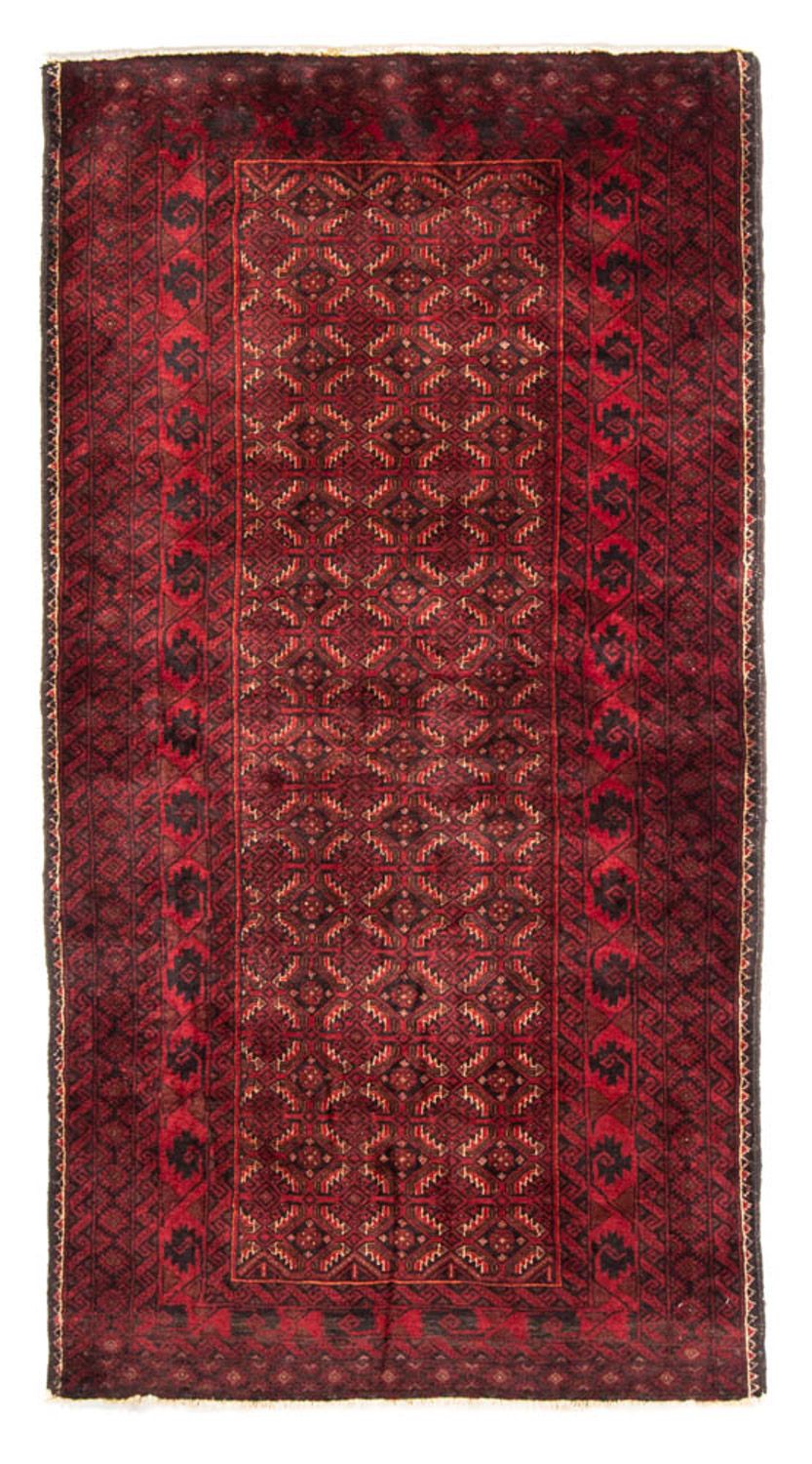 Runner Belutsch Rug - 216 x 107 cm - dark red