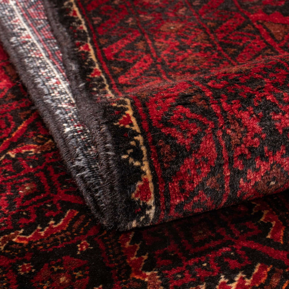 Runner Belutsch Rug - 216 x 107 cm - dark red