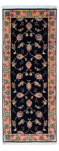 Runner Perser Rug - Tabriz - Royal - 200 x 74 cm - dark blue