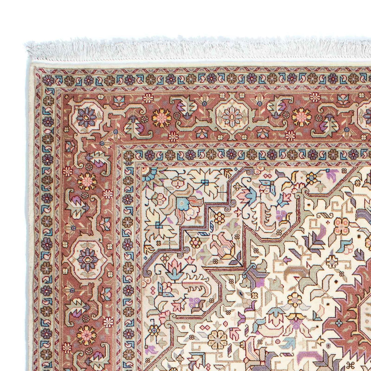 Tabriz - 50 Raj Rug 150x205cm - Persian Rugs - beige