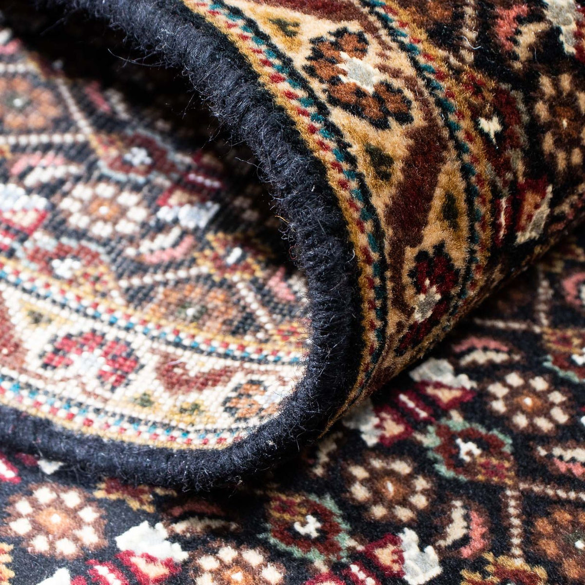 Runner Perser Rug - Tabriz - 204 x 74 cm - dark blue