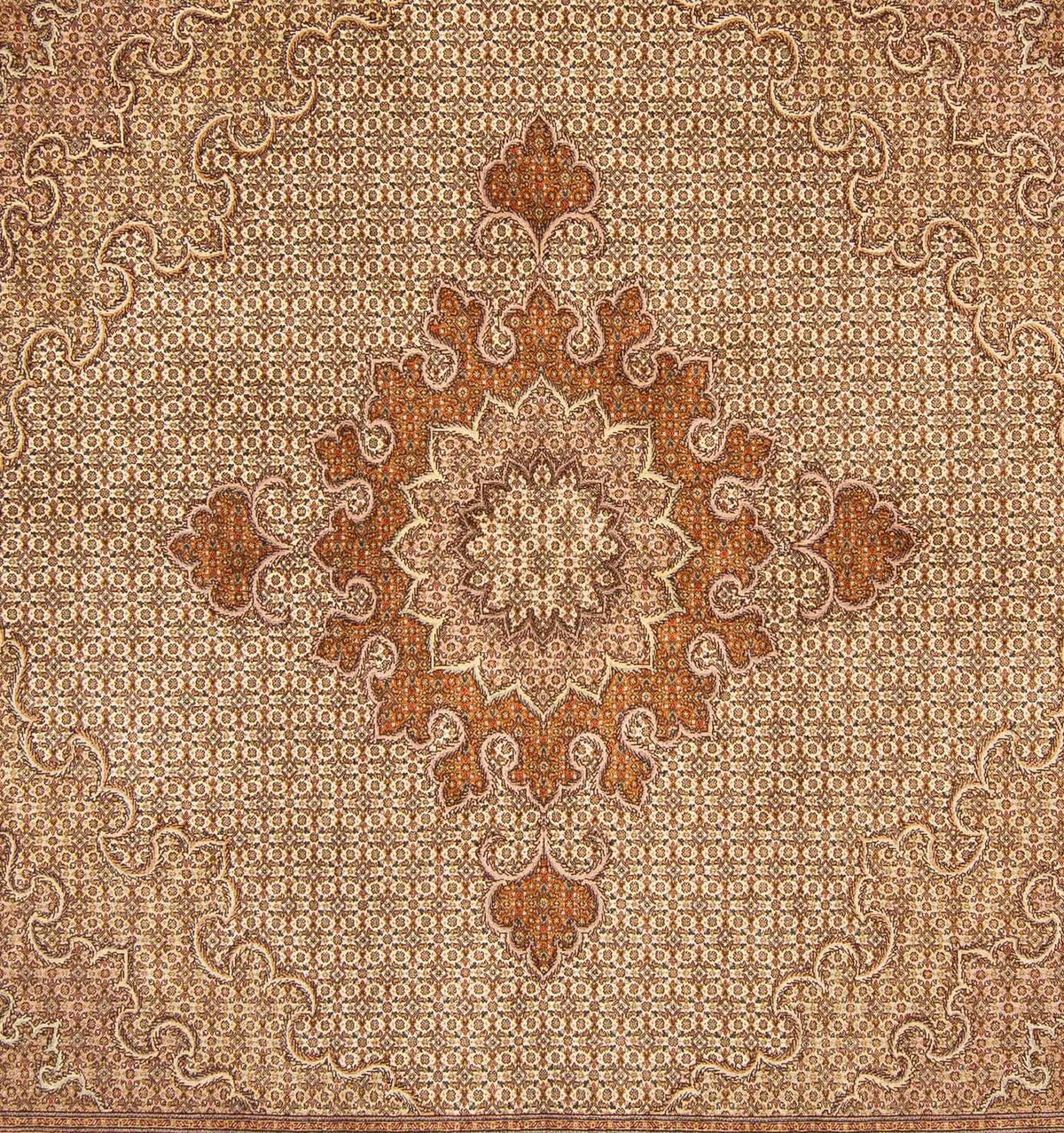 Perser Rug - Tabriz square  - 251 x 251 cm - light brown