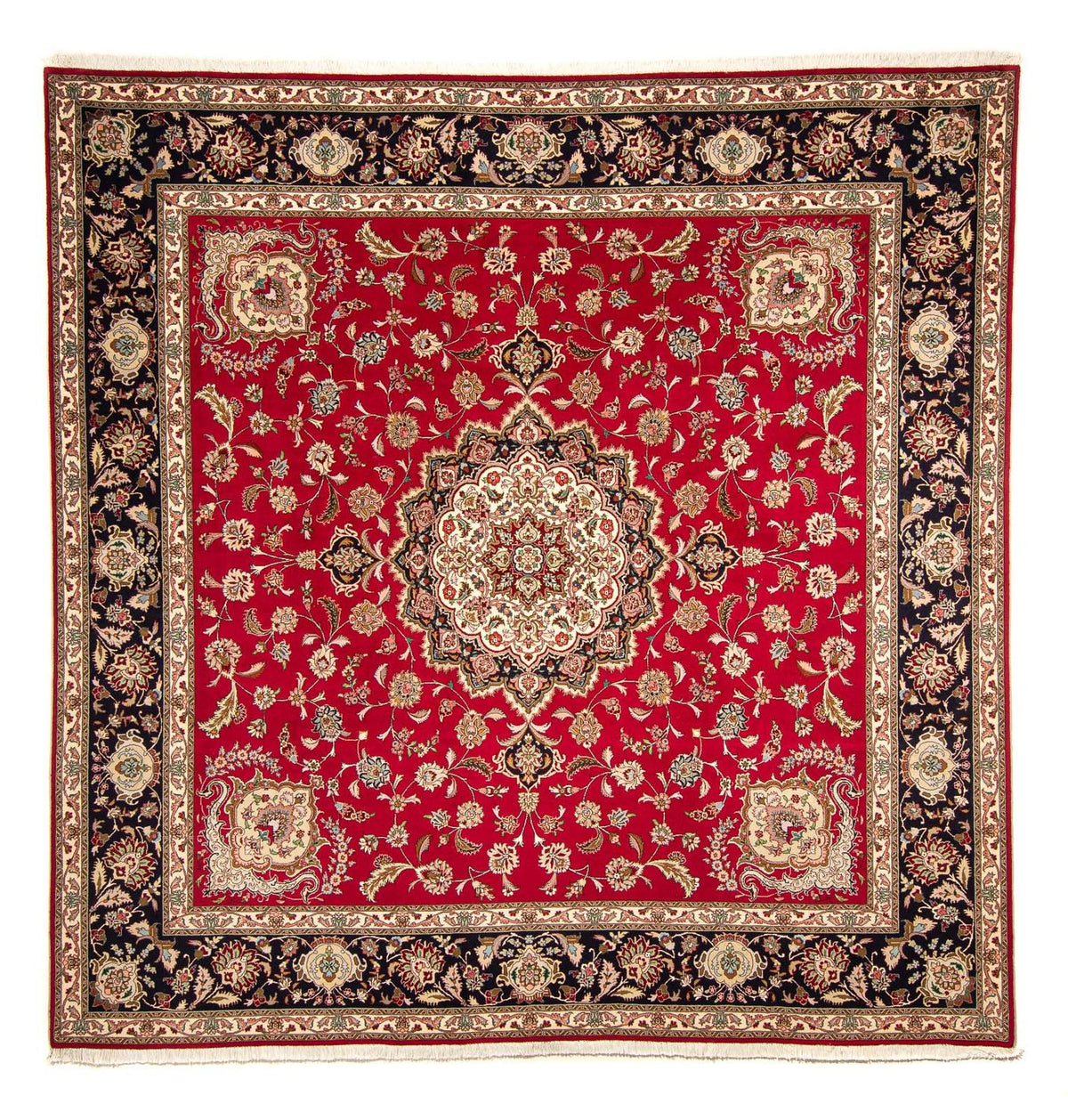 Perser Rug - Tabriz - Royal square  - 254 x 254 cm - red