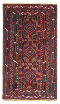 Runner Belutsch Rug - 190 x 106 cm - dark red