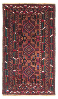 Runner Belutsch Rug - 190 x 106 cm - dark red