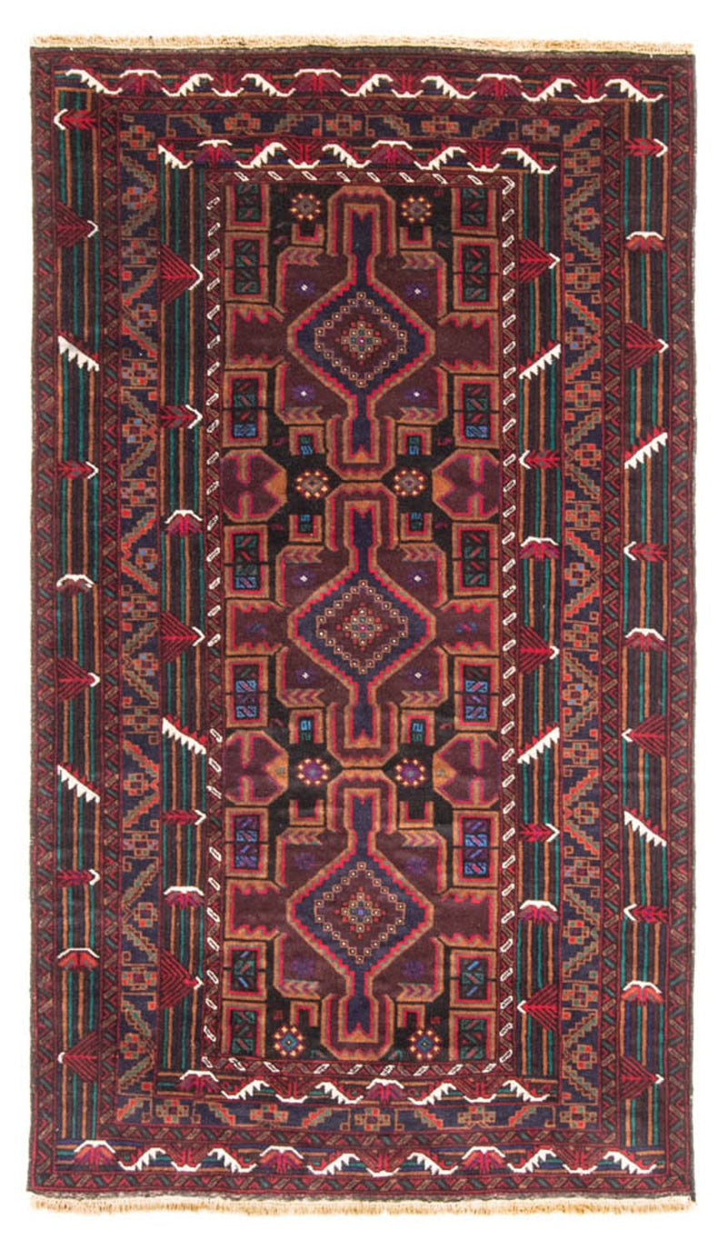 Runner Belutsch Rug - 190 x 106 cm - dark red